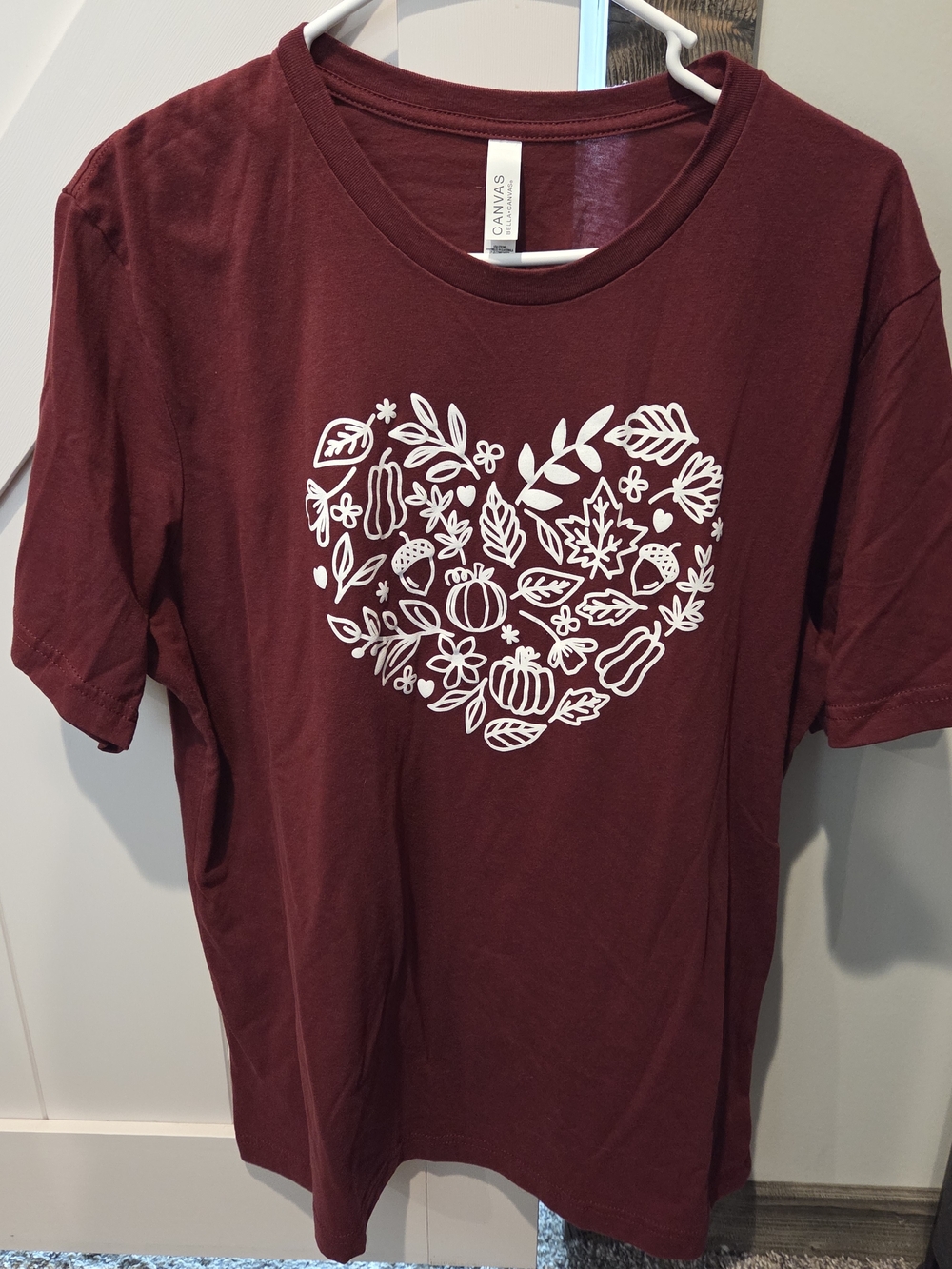 Bella Canvas Deep Wine Pumpkin Fall Tee XL